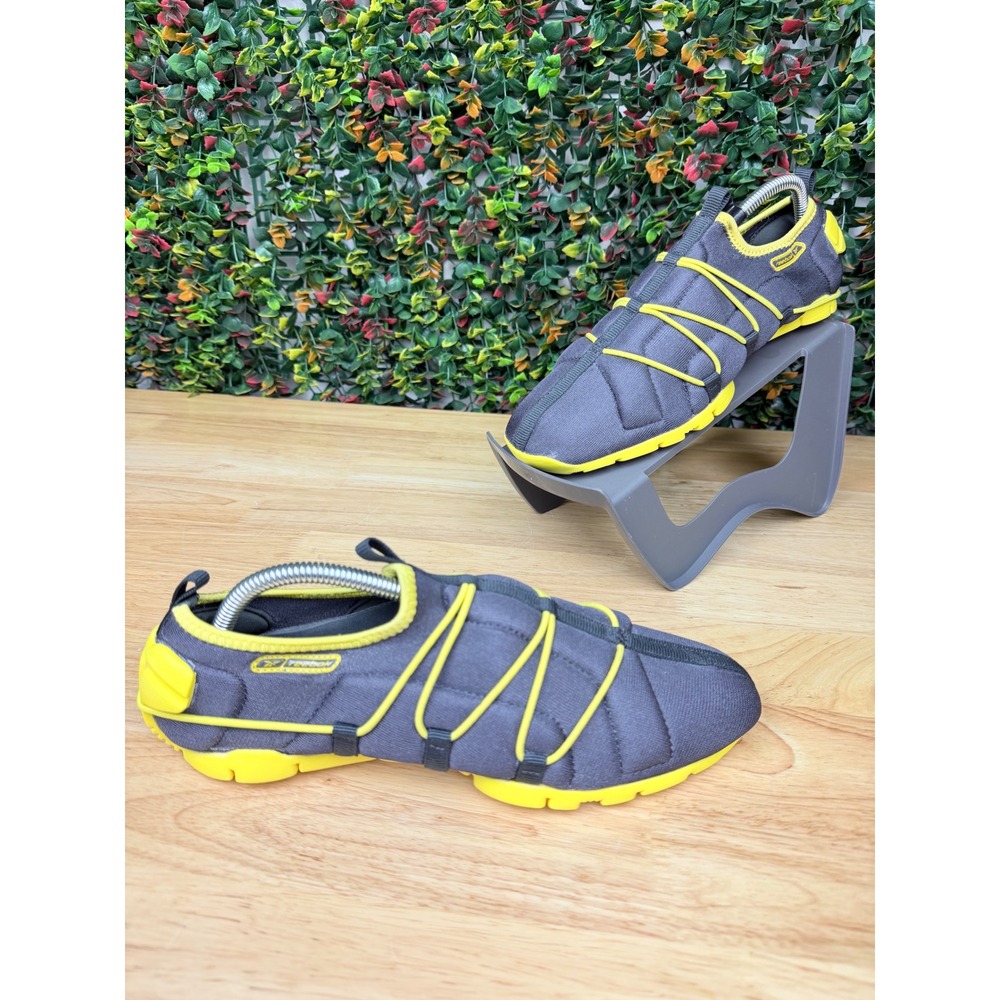 Reebok 2002 Y2K Travel Trainer Slip On Low Shoes Top S 2-77474 Men 8 Grey Yellow